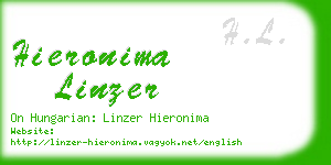 hieronima linzer business card